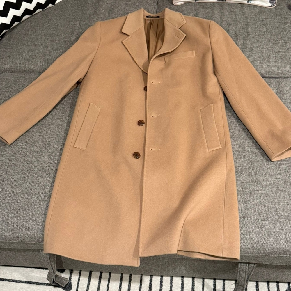 New Saks Fifth Avenue Cashmere Wool Blend Overcoat - Picture 2 of 14